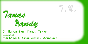 tamas mandy business card